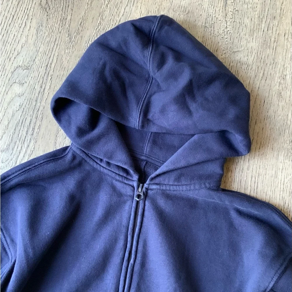 GAP Navy Zipper Up Hoodie Kids Large (10)